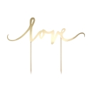 Cake Topper - love - Gold